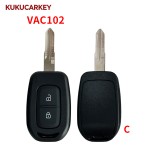Car Remote Key Shell For Renault Duster Sandero Logan Clio Captur Laguna Scenic 2015 2016 fob 2 Buttons Replacement Blade:VA2/HU136TE/VAC102/HU136/Left