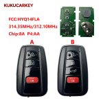 For Toyota 2+1/3+1Buttons Highlander 2021-2025 Proximity Remote Smart Key HYQ14FLA Board 231451-3450 314.35/312.10​MHZ chip：8A P4:AA