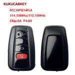 For Toyota 3+1Buttons 2018-2024 CAMRY Smart Key Keyless Remote Fob HYQ14FLA 314.35MHz / 312.10MHz chip：8A P4:A9