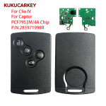 For Renault Clio IV Captur 2009-2017 4Achip PCF7953M  433Mhz Keyless Smart Card Key 285971998R