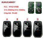 适用于丰田兰德酷路泽智能遥控钥匙 零件号:89904-60X20/89904-60X30/89904-60X40  HYQ14FBB  频率:314.35MHz/312.10MHz  芯片:8A  P4:A9