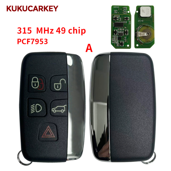 For Land Rover Range Rover Sport Evoque Vogue Discovery 315MHz 49chip PCF7953P + Emergency Key FCCID:KOBJTF10A