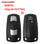 For BMW NO Keyless go  1 3 5 Series X5 X6 2006-2011 315LP/315/434/868/MHz ID46 chip PCF7945 FCC ID:KR55WK49127/KR55WK49123/KR55WK49186/KR55WK49661/KR55WK49863