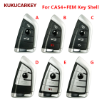 For BMW CAS4+FEM4 X1 X5 F15 X6 X5M X6M X7 F16 G30 5 7 Series G11 X1 F48 F39 F 2014+ 3/4Buttons Car Key  Shell