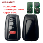 For Toyota 3+1Buttons Avalon 2020-2022 Remote Entry Smart Key HYQ14FBC 314.35MHz / 312.10MHz chip：8A P4:AA