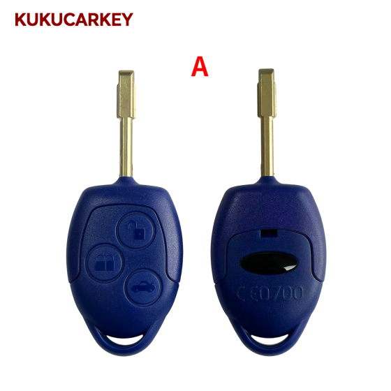 For Ford Transit Replacement 3 Buttons Transit Connect Set Remote Key Shell Blue/Black Key Case Car Styling Cover  Blade:FO21