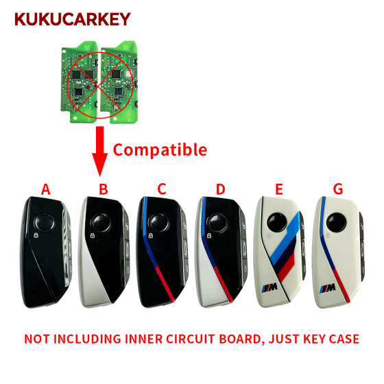 For BMW 1/3/5/6/7 Series X1X3X5 Series M Series Z4 Special Racing White Transplanted Card Case key shell