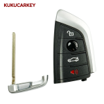 For BMW CAS4+FEM4 X1 X5 F15 X6 X5M X6M X7 F16 G30 5 7 Series G11 X1 F48 F39 F 2014+ 3/4Buttons Car Key  Shell