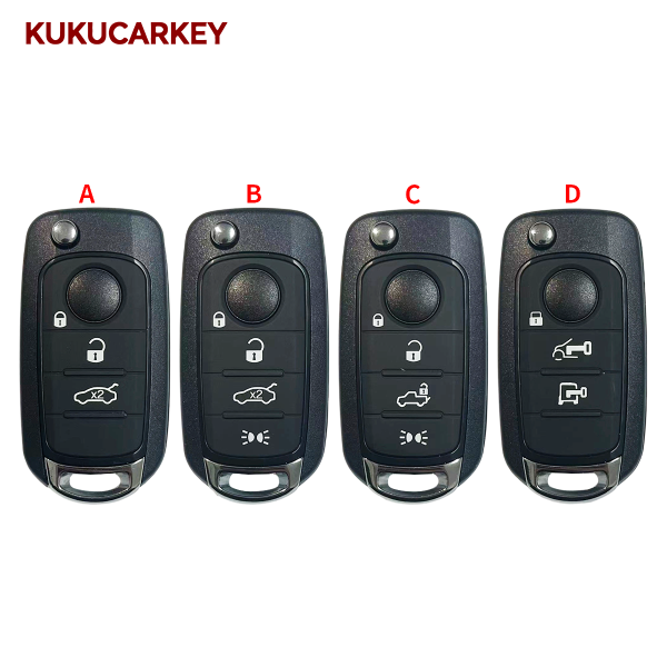 Flip Car Remote Key Shell 2ADPXFI5AM433TX For Fiat 500X Egea Tipo Crono Toro 2016 2017 2018 Blade:SIP22