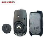 Flip Car Remote Key Shell 2ADPXFI5AM433TX For Fiat 500X Egea Tipo Crono Toro 2016 2017 2018 Blade:SIP22