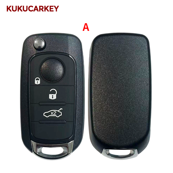 Flip Car Remote Key Shell 2ADPXFI5AM433TX For Fiat 500X Egea Tipo Crono Toro 2016 2017 2018 Blade:SIP22