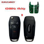 Flip Key For Ford F-150 F-250 F-350 450 550 650 750 2023-2024 Remote Key 434Mhz 49 Chip FCC ID: N5F-A08TBLP