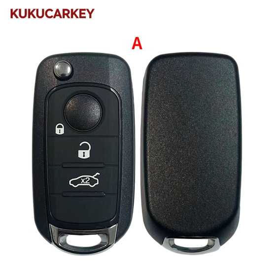 3/4 Buttons Flip Remote Key Fob 433MHz MQB48 Chip For Fiat 500X Egea Tipo Toro Crono Nuovo Grazie 2016-2018 2ADPXFI5AM433TX Blade:SIP22