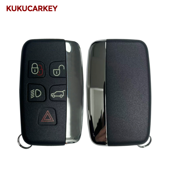 Replacement Key Shell + Emergency Key fits Smart Key Fob Case 5 Button for Land Rover Range Rover Sport LR4 Evoque