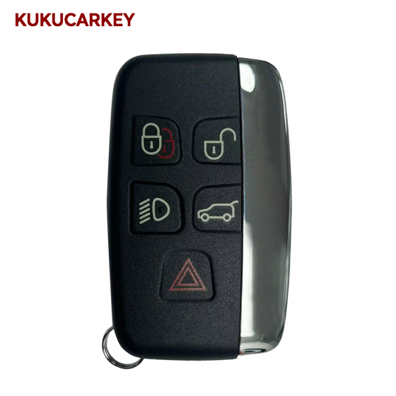 Replacement Key Shell + Emergency Key fits Smart Key Fob Case 5 Button for Land Rover Range Rover Sport LR4 Evoque