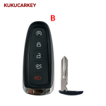 Remote Smart Car Key Shell For Ford Edge Escape Explore Flex Taurus 2011-2015 Keyless Go Blade:HU101/FO38