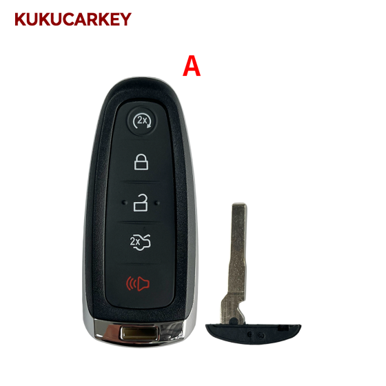 Remote Smart Car Key Shell For Ford Edge Escape Explore Flex Taurus 2011-2015 Keyless Go Blade:HU101/FO38