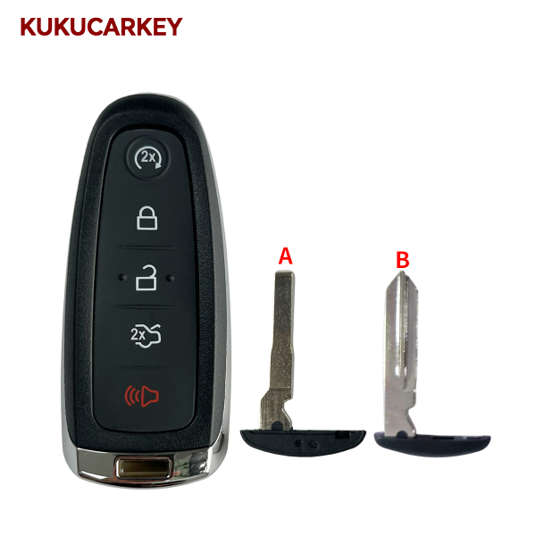 Remote Smart Car Key Shell For Ford Edge Escape Explore Flex Taurus 2011-2015 Keyless Go Blade:HU101/FO38
