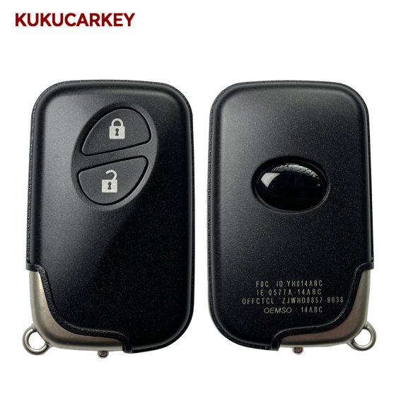 For Lexus 2 Buttons Smart Key Keyless Go Entry CT200H RX350 RX450H Replace The Genuine Key MDL  B74EA 433.92MHz FSK chip:4D  P1:98 DST80