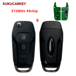 For Ford F150 Ranger Galaxy S-Max KA+ Mondeo V 3/4Buttons Flip Remote Car Key 315MHz 49chip FCCID:N5F-A08TAA