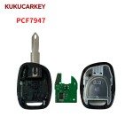 适用雷诺 Master/Twingo/Clio II/Kangoo  汽车遥控钥匙 1键 46芯片 PCF7946/PCF7947 433.92MHz AS K 钥匙胚型号:NE73/VAC102