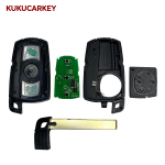 For BMW  Keyless Go  CAS3 3 5 Series X5 X6, Smart Remote Car Key Fob 3 Buttons- 315ASK/315FSK/434FSK/868MHz PCF7953 FCCID:KR55WK49147