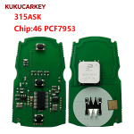 For BMW  Keyless Go  CAS3 3 5 Series X5 X6, Smart Remote Car Key Fob 3 Buttons- 315ASK/315FSK/434FSK/868MHz PCF7953 FCCID:KR55WK49147