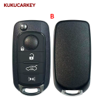 Flip Car Remote Key Shell 2ADPXFI5AM433TX For Fiat 500X Egea Tipo Crono Toro 2016 2017 2018 Blade:SIP22