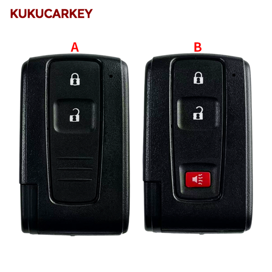 2/2+1Buttons Car Remote Key Case Shell For Toyota Prius Crown Corolla Verso Fob With TOY43 Blade Replacement