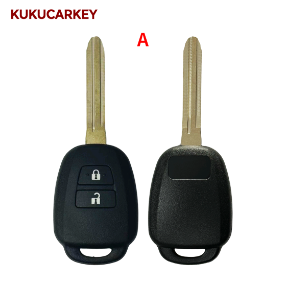 For Toyota Aqua, Ractis, Vitz, RAV4, HiAce, Land Cruiser 2010-2019 2/3/4 Buttons Car Remote Key Shell