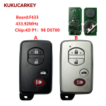 For Toyota Smart Remote Key (CAR) F433 WD04 TOY48 433.92MHz FSK chip:4D P1:98 DST80