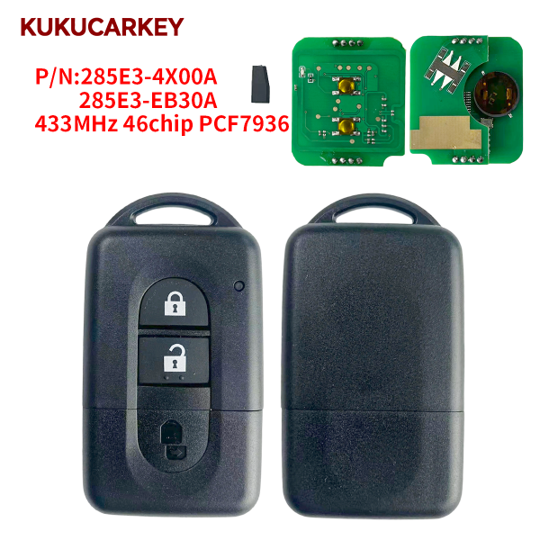 For Nissan X-trail Qashqai Pathfinder Micra NV200 P/N:285E3-4X00A/285E3-EB30A 433MHz 46chip PCF7936
