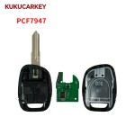 适用雷诺 Master/Twingo/Clio II/Kangoo  汽车遥控钥匙 1键 46芯片 PCF7946/PCF7947 433.92MHz AS K 钥匙胚型号:NE73/VAC102