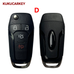 2 3 4 Buttons Flip Folding Remote Car Key Shell Case for Ford Fusion Edge Explorer Mondeo 2013-2015 HU101 blade