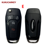 2 3 4 Buttons Flip Folding Remote Car Key Shell Case for Ford Fusion Edge Explorer Mondeo 2013-2015 HU101 blade
