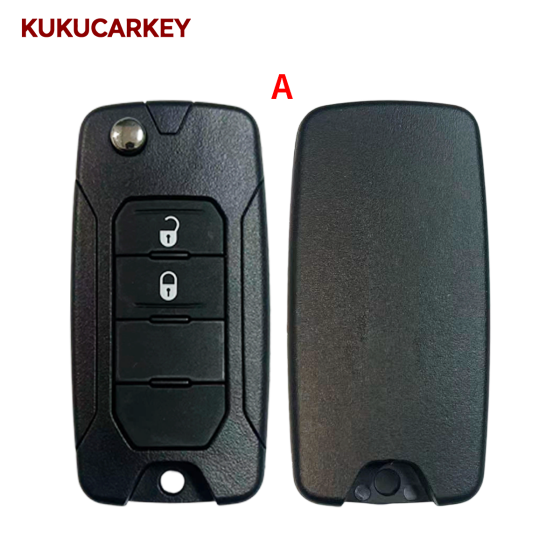 2/3/4 Buttons For Jeep Wrangler Renegade 2015-2018 Flip Remote Car Key Shell Case Replacement Housing Blade:SIP22