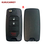 2/3/4 Buttons For Jeep Wrangler Renegade 2015-2018 Flip Remote Car Key Shell Case Replacement Housing Blade:SIP22