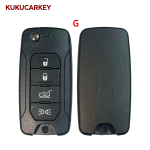 2/3/4 Buttons For Jeep Wrangler Renegade 2015-2018 Flip Remote Car Key Shell Case Replacement Housing Blade:SIP22