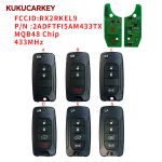 For Jeep Renegade for Fiat 500X 2016-2018 FCC ID: 2ADFTF15AM433TX Flip Remote Key FOB 2/3/4Buttons 433.92MHz MQB48 Chip Blade:SIP22