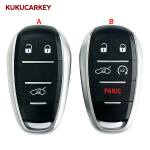Smart Remote Key Housing 3/5 Buttons With Uncut Key Blade Fit Alfa Romeo Giulia 2015+, Stelvio 2016+ & Other Vehicles