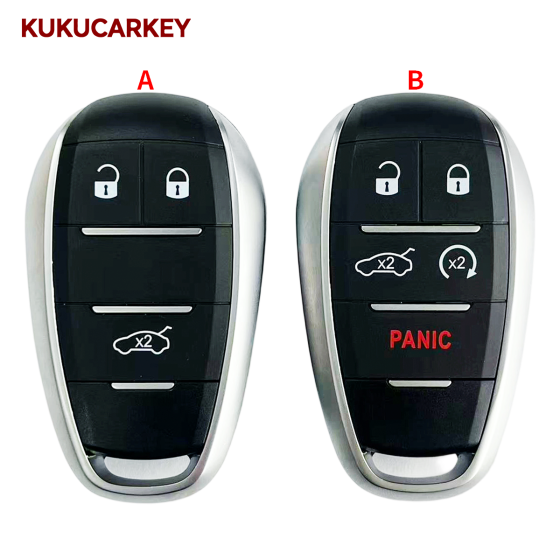 Smart Remote Key Housing 3/5 Buttons With Uncut Key Blade Fit Alfa Romeo Giulia 2015+, Stelvio 2016+ & Other Vehicles