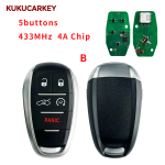 For Alfa Romeo Giulia Stelvio 2015-2024 433MHz 4Achip FCCID:KR5ALFA434  ALFA434  P/N:6EP44LXHAA 6WN7OLXHAA Continental:A2C97635100  A2C97635102