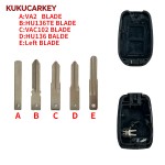 Car Remote Key Shell For Renault Duster Sandero Logan Clio Captur Laguna Scenic 2015 2016 fob 2 Buttons Replacement Blade:VA2/HU136TE/VAC102/HU136/Left
