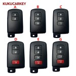 2/3/4 Buttons smart key for Toyota car remote shell with blade