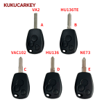 3 Buttons Replacement Remote Key Shell Case For Renault Clio Modus Kangoo Master Vauxhall Twingo Vivaro Primastar Logan Sandero  Blade:VA2/HU136TE/VAC102/HU136/NE72