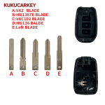 Car Remote Key Shell For Renault Duster Sandero Logan Clio Captur Laguna Scenic 2015 2016 fob 3 Buttons Replacement Blade:VA2/HU136TE/VAC102/HU136/Left
