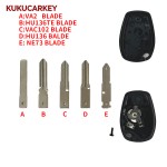 2 Buttons Replacement Remote Key Shell Case For Renault Clio Modus Kangoo Master Vauxhall Twingo Vivaro Primastar Logan Sandero Blade:VA2/HU136TE/VAC102/HU136/NE73