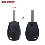 2 Buttons Replacement Remote Key Shell Case For Renault Clio Modus Kangoo Master Vauxhall Twingo Vivaro Primastar Logan Sandero Blade:VA2/HU136TE/VAC102/HU136/NE73