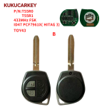 Car Key Fit For 433Mhz FSK ID47 PCF7961X( HITAG 3) Remote Key Fob For Suzuki Jimny XL7 Ertiga Dzire Swift For T55R0 T55R1 Blade:SZ11R/TOY43/HU133R