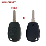 2 Buttons Replacement Remote Key Shell Case For Renault Clio Modus Kangoo Master Vauxhall Twingo Vivaro Primastar Logan Sandero Blade:VA2/HU136TE/VAC102/HU136/NE73